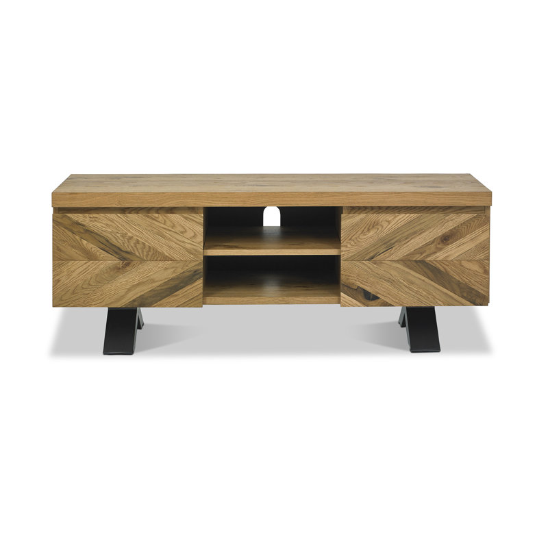 Caoimhe Unfinished TV Stand for TVs up to 55", Rustic Oak