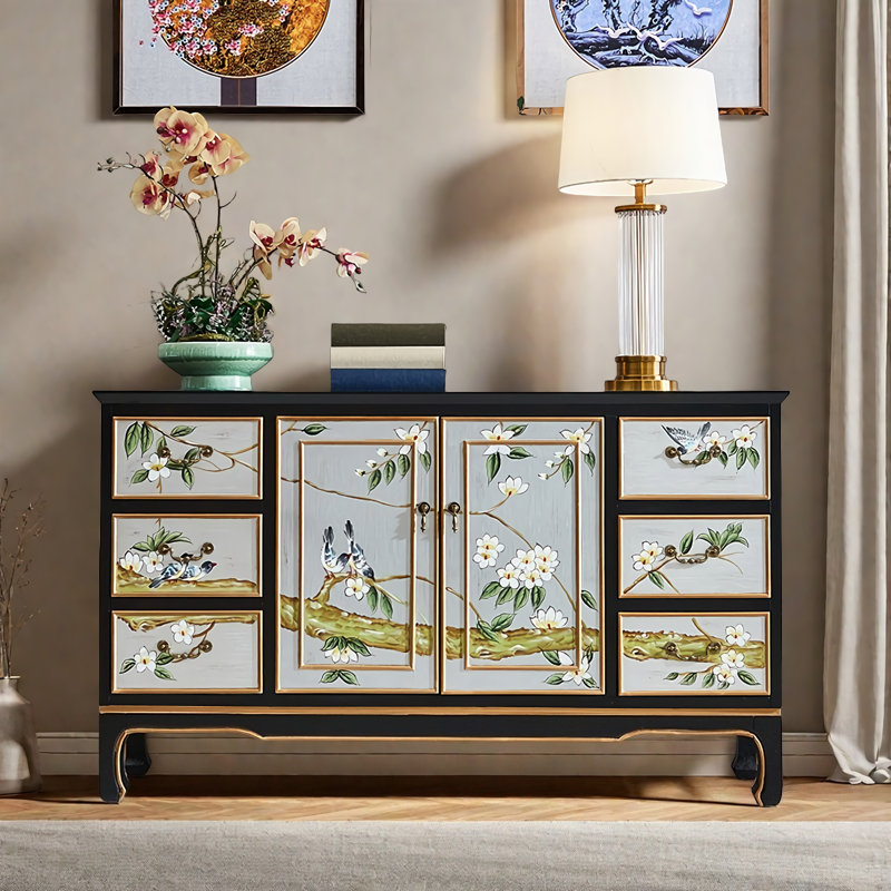 Light Luxury Simple Birch Solid Wood Sideboard