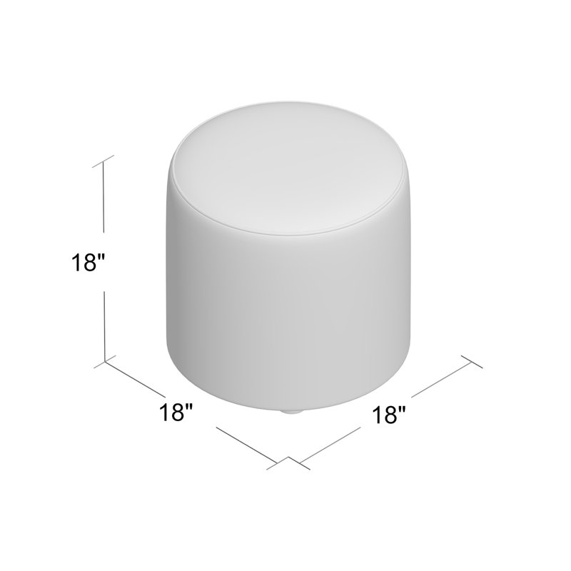 Pisa Round Ottoman, Akiko Graphite Performance 5534-011