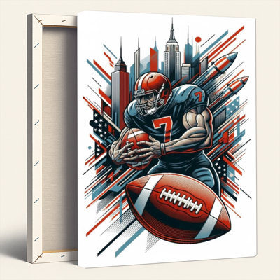 Joueur de football, reproduction d'art sur toile, ensemble de 1