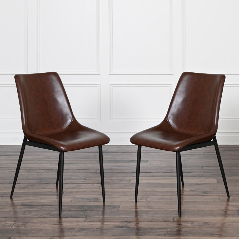 Chaise rembourrée Oslo, Brun foncé