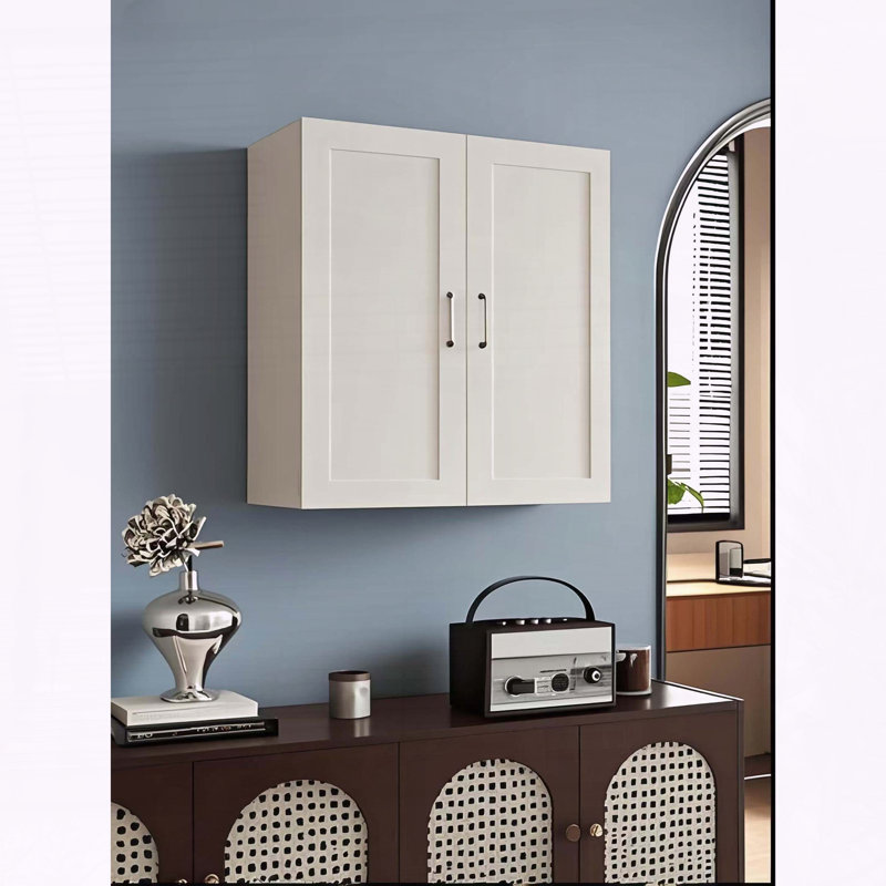 Armoire murale Shaker avec tablettes réglables et charnières à fermeture en douceur