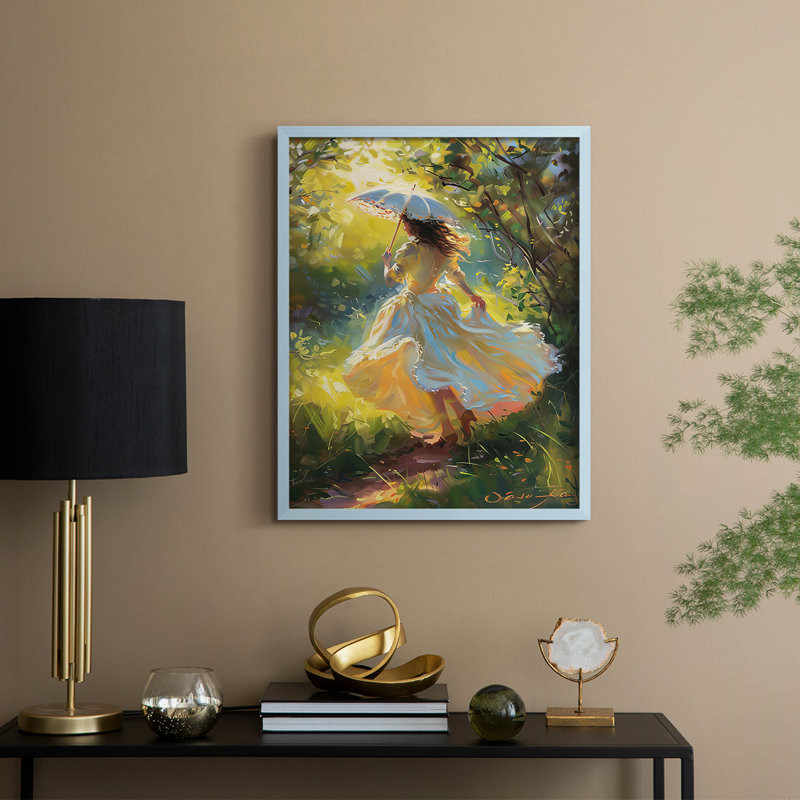 «WOMEN Series CMV», reproduction encadrée - bois massif, H 30 po x l 24 po, Bleu