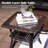 5 Pieces Outdoor Wicker Swivel Chair Set With Olefin Cushions, 39.57'' W Coffee Table, Side Table-901216359