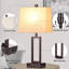 Ensemble de lampes de table modernes à contrôle tactile avec ports USB A + C et prise de courant CA, lampes de chevet à chevet à intensité variable à 3 voies pour le salon de la chambre à coucher (ampoule DEL incluse)