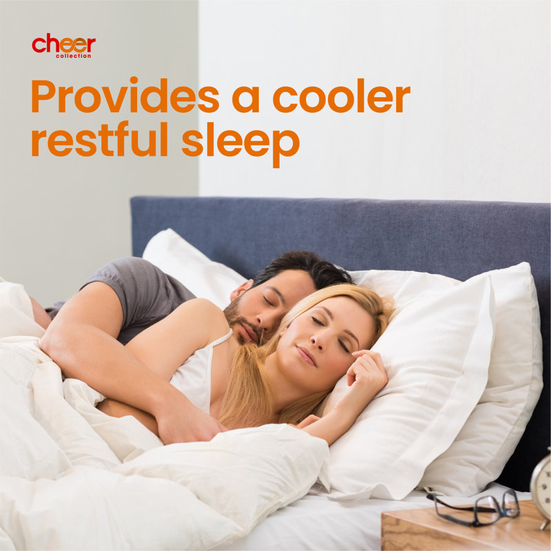 Cheer Collection Gel Infused Memory Foam Mattress Topper 4" Twin, Twin, 4"