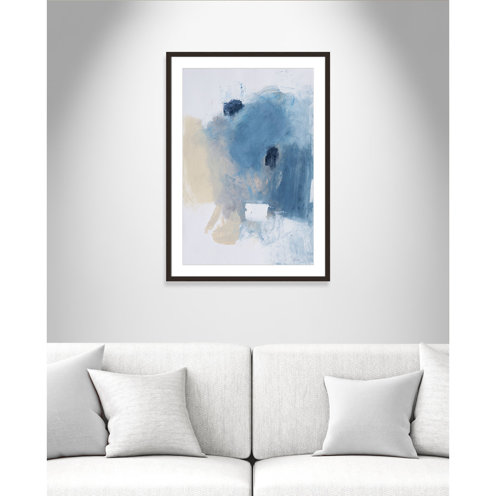 Runa "Coastal Carnival I" Print, Walnut Single Picture Framed Paper, White, 35.5" H x 25.5" W x 1.25" D