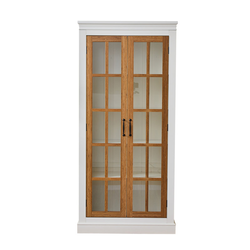 Vitrine de 71,2 po de hauteur avec portes en verre