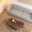 Table basse de 40 pouces en forme de nuage avec 3 pieds sphériques pour le salon, pieds noyer noirs-533336479