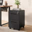 Classeur mobile vertical en métal à 2 tiroirs avec serrure, entièrement assemblé, format légal/lettre, rangement sous bureau.-1310985859