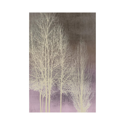 Trees On Pink Panel I by Kate Bennett - Wrapped Canvas Print
