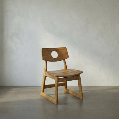 Buraco 16'' H Teak Solid Wood Side Chair
