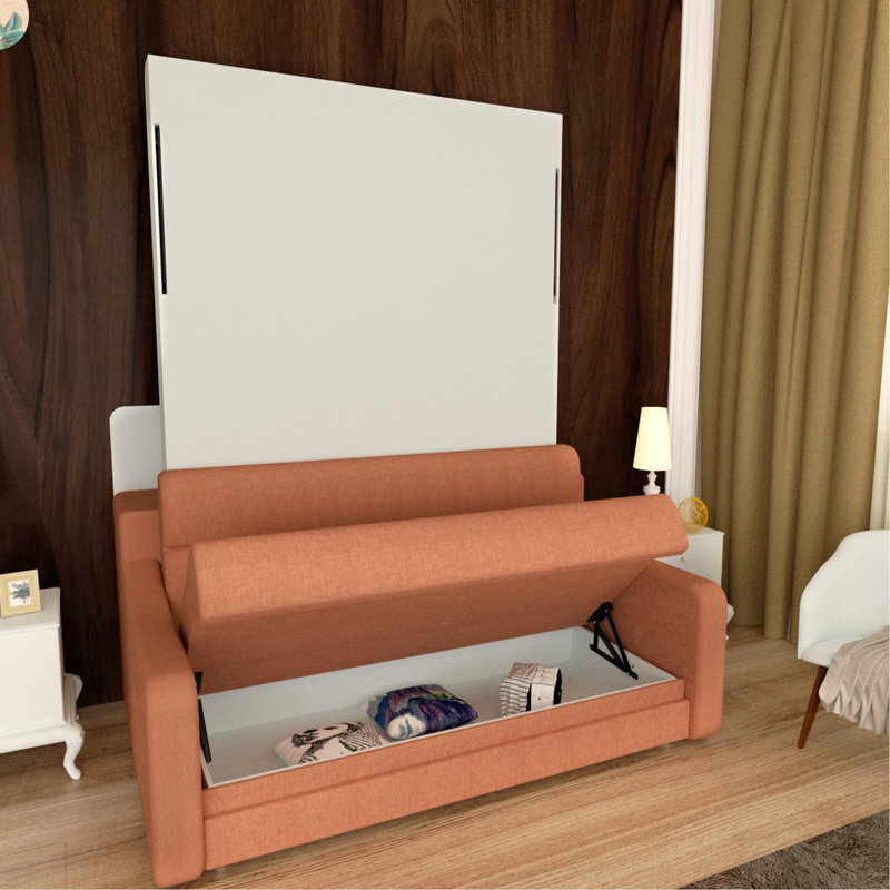 Pas besoin de fixer au mur Morden Deisgn Lit escamotable vertical avec canapé pour chambre ou chambre d'amis Lit escamotable à économie d'espace
