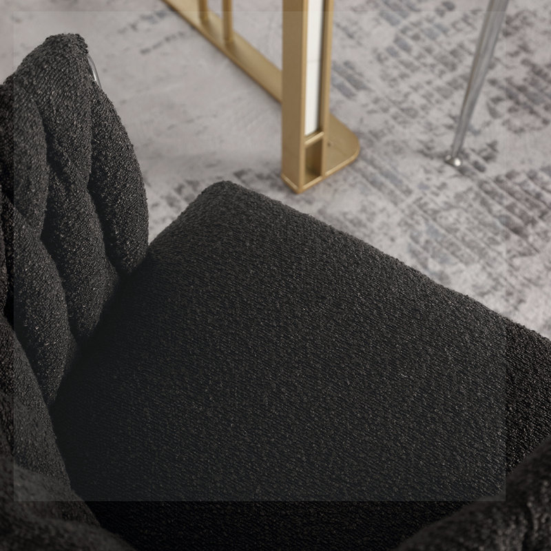 Fauteuil de 21,26 po de large Valeen, Bouclé noir