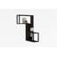 Tablette murale moderne de couleur anthracite 33,1 po x 20,5 po x 7,9 po | 100% panneau de particules enduit de mélamine, épaisseur: 0,7 pouce | Conception murale, solution de rangement élégante et élégante pour n'importe quelle pièce-2033725695