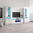 Azniv 110.2" Modern Entertainment Center with Electric Fireplace, High Gloss Finish, Media Storage-540940709