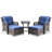 Schutt Wicker 2 - Person Patio Conversation Set with Cushions-1988085831-1988085825