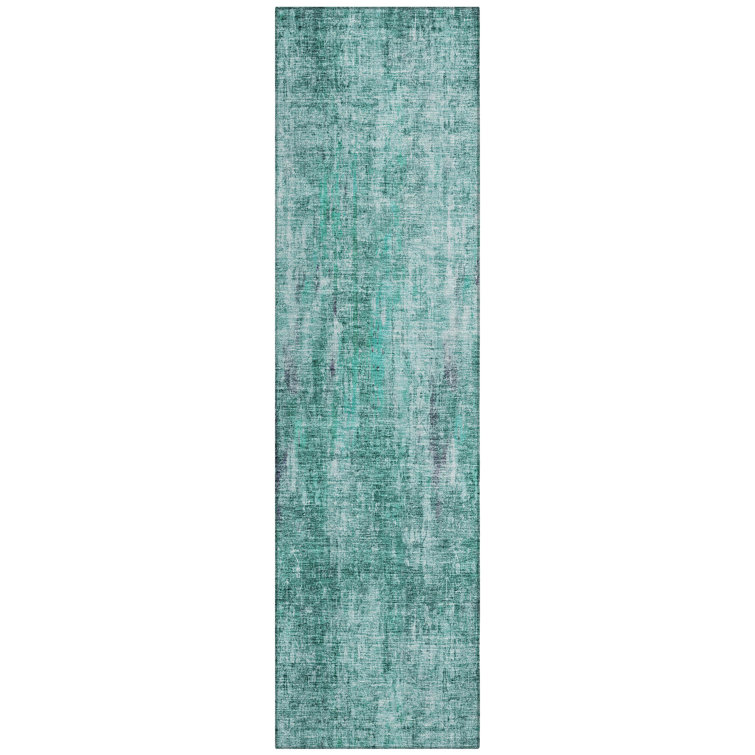 Washable Abstract Indoor / Outdoor Rug