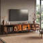 Meuble télé 86,6 po Mid-Century Rattan