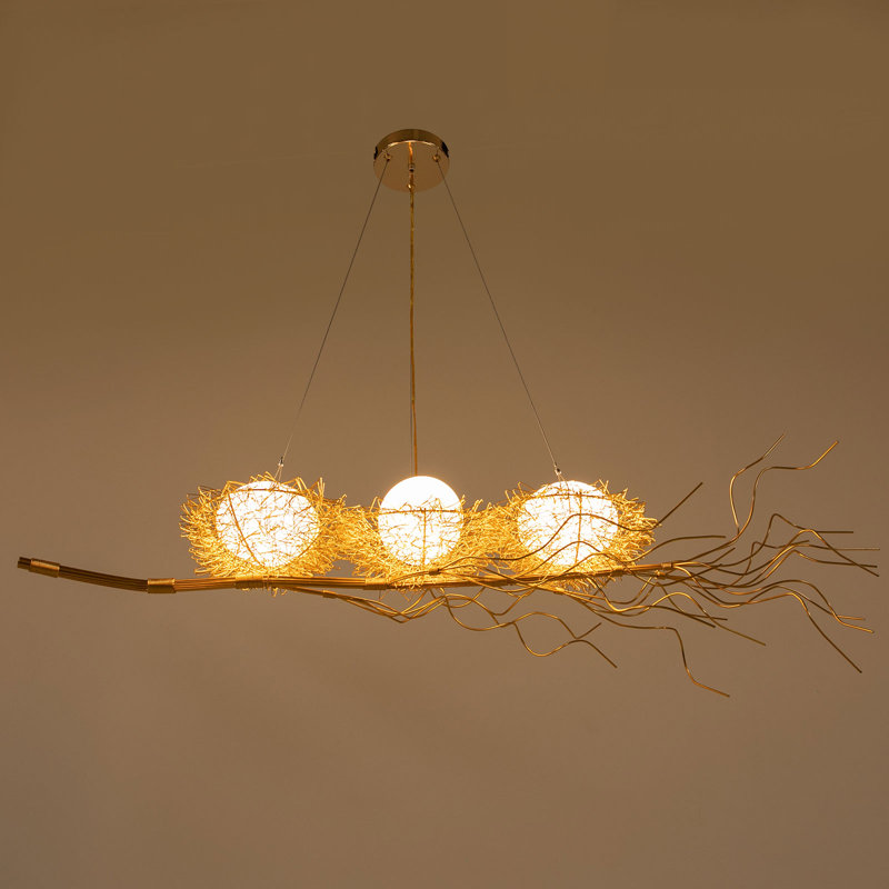 Lustre cage à oiseaux 3 lumières Hartbert