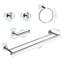 Porte-serviettes mural moderne en aluminium 5 pièces pour la décoration de la salle de lavage, installation facile-286970516