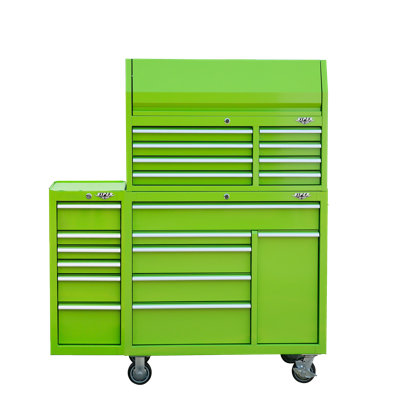58-Inch 20-Drawer Rolling Cabinet Bundle with Bottom Cabinet, Top Chest and 1 Side Cabinet