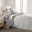 Ensemble d'édredon 3 pièces en coton gris standard Aucune pièce-227603465-195880369