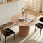 Table de salle à manger 47,24 pouces en bois aggloméré pour petits espaces, design Mid-Century moderne, facile à nettoyer et polyvalente