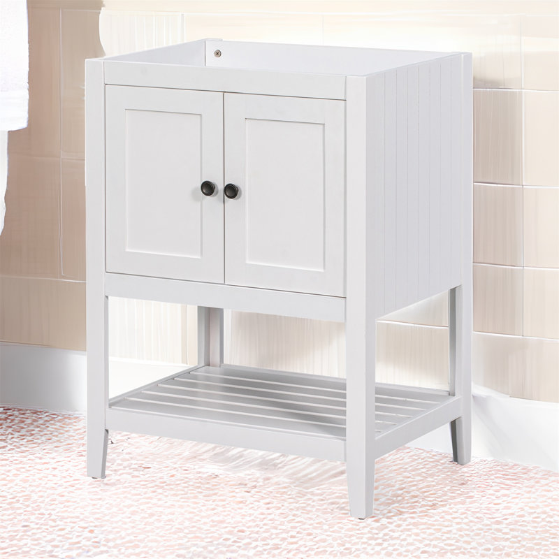 23.7'' Single Bathroom Vanity Base Only, White