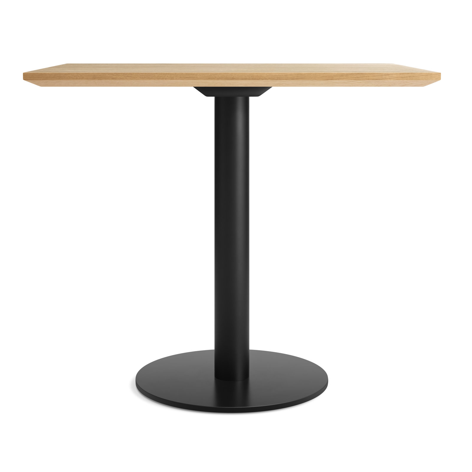 Easy 32'' Dining Table, Matte Black, White Oak