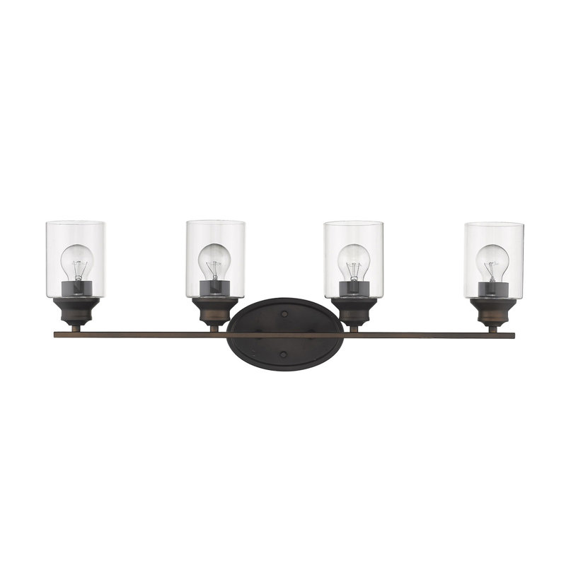 Éclairage pour meuble-lavabo 4 lumières Holbrook, Bronze huilé