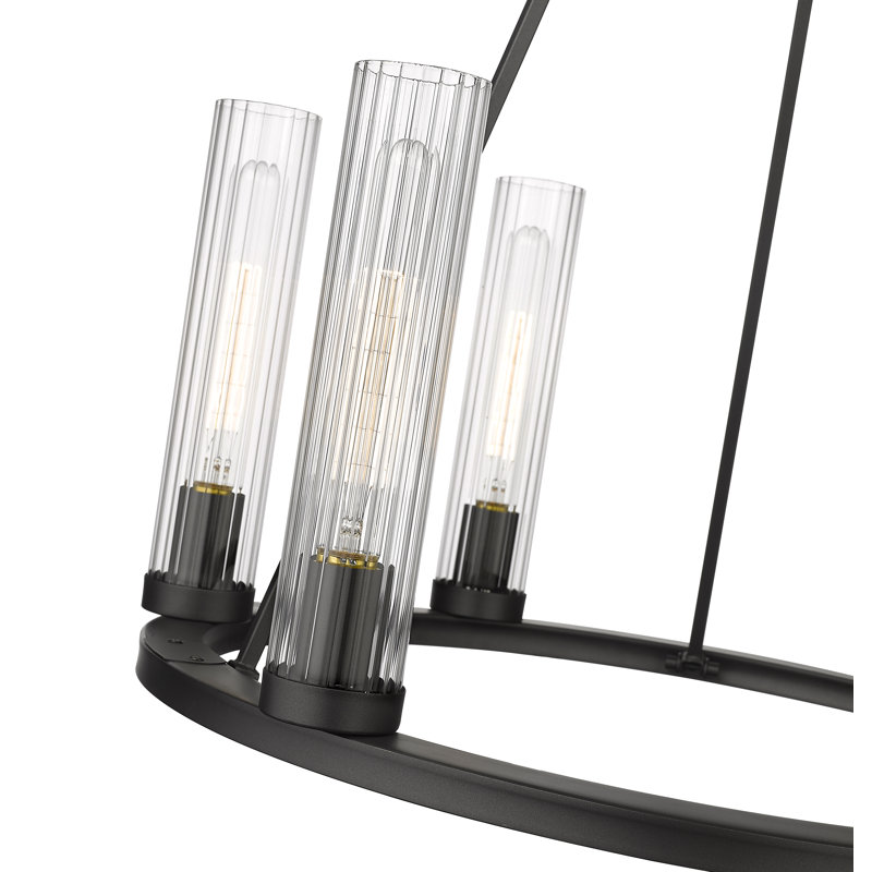 Lustre classique à 6 lumières de style bougie Lustreann, Bronze