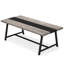 Table de réunion élégante aux lignes épurées et au design moderne et coloré, pouvant accueillir de 6 à 8 personnes, structure en acier au design simple, 180 cm (largeur) x 93 cm (profondeur), construction