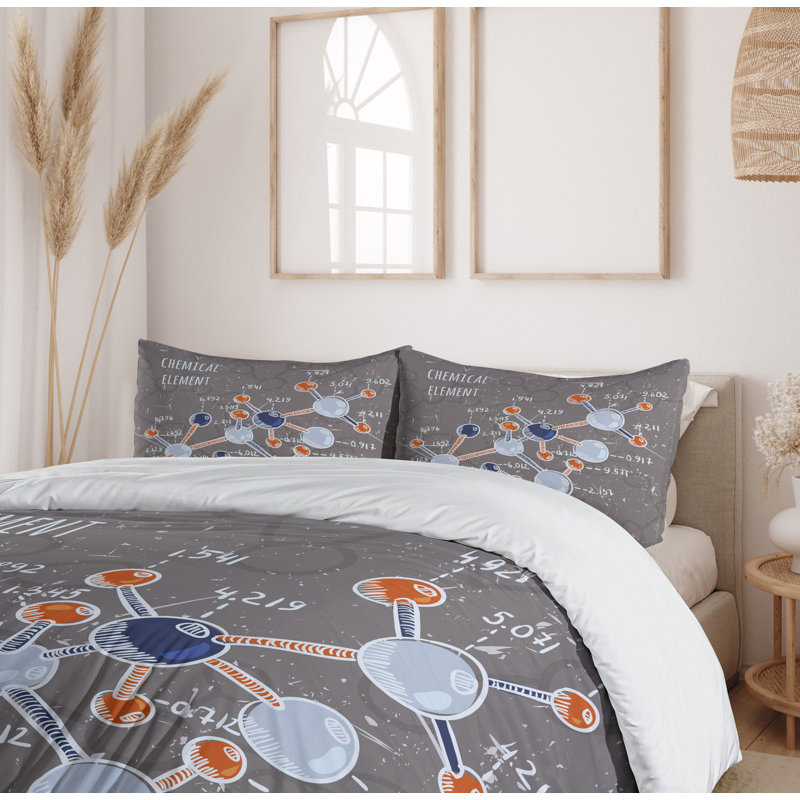 Modern & Contemporary Polyester Duvet Cover, Queen Duvet Cover + 2 Standard Shams