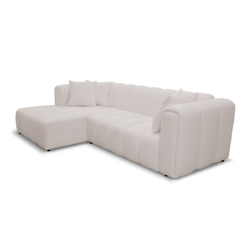 Oheneba 3 Seater Corner Sofa , Perle, Left Hand Facing