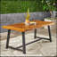 Table de salle à manger d'extérieur en bois d'acacia durable, parfaite pour recevoir et résistante aux intempéries
