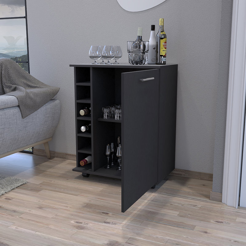 Bar Cart Cisco, Living Room, Black