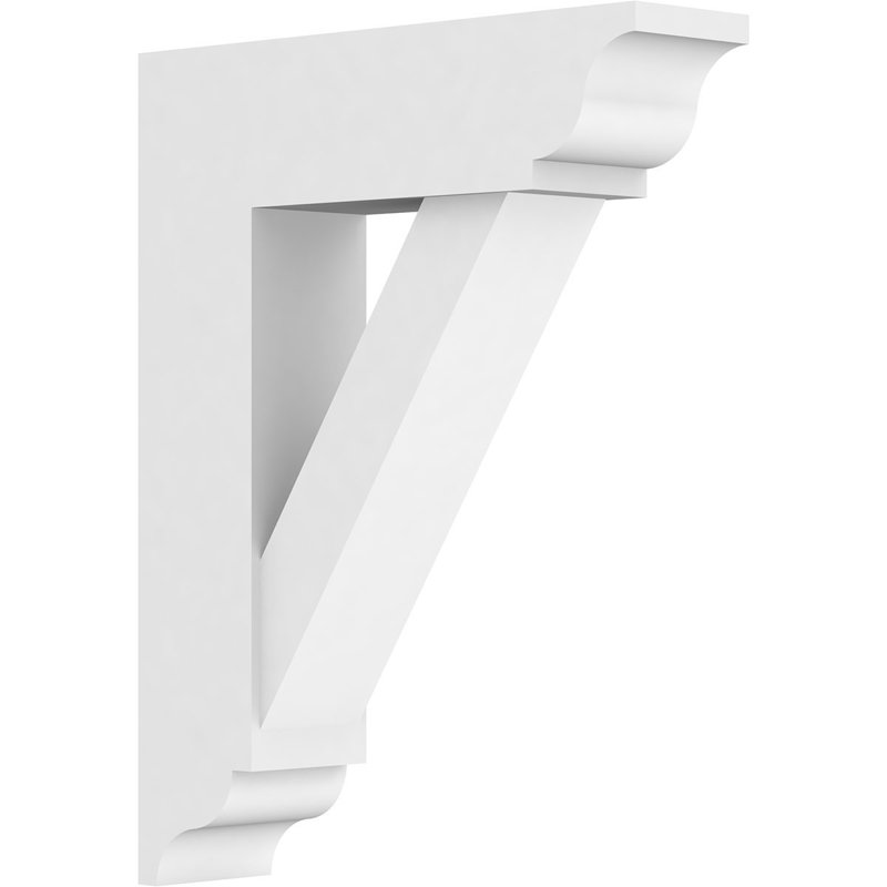 Support en uréthane traditionnel avec extrémités traditionnelles brun clair l 3 po x P 14 po x H 18 po