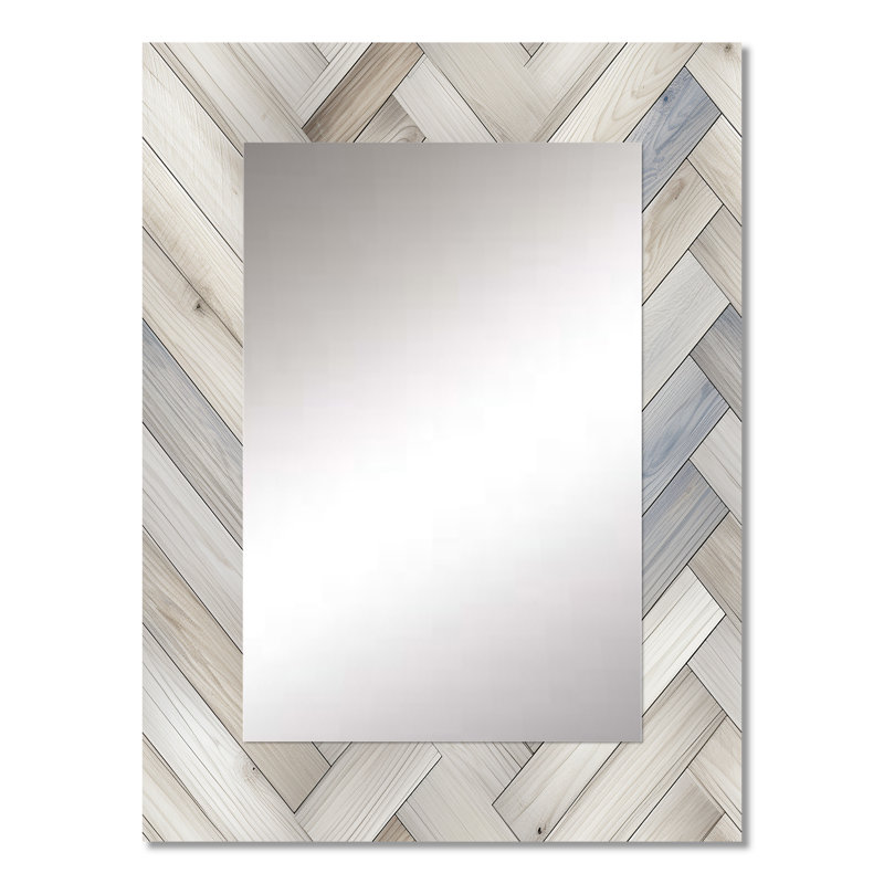 Deovion Nordic Elegance - grand miroir mural géométrique, miroir géométrique unique, impression d'art en métal, 32 po x 24 po