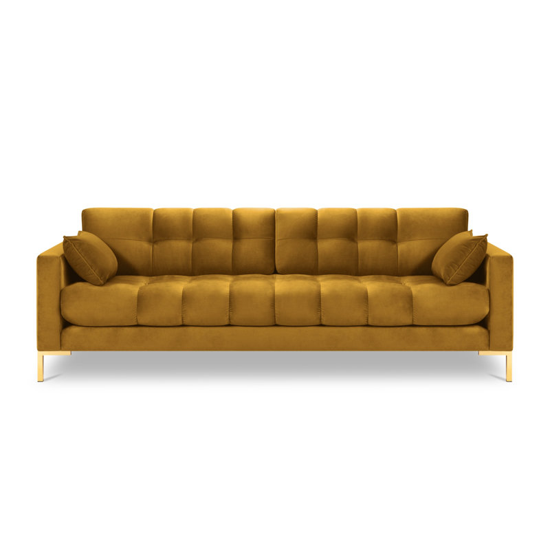 Adoraim 4 Seater Sofa, Yellow, Gold