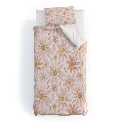 Menina Lisboa Wild Pink Daisies Duvet Cover Set