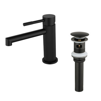 Single Hole Bathroom Faucet With Pop-Up Drain Kit Single Handle Bathroom Sink Faucets Brass Bathroom Vanity Basin Taps With Valve