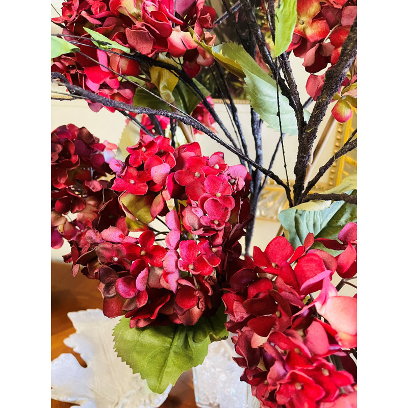 Ensemble de 6 branches à fleurs artificielles, Rouge