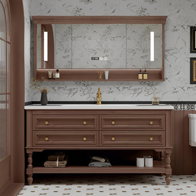 American-style retro smart bathroom cabinet