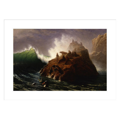 Seal RockAlbert Bierstadt -Framed Giclee Print