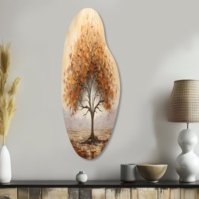 Wild Essence of Africa Tree - Curved Tree African Metal Wall Art, Asymmetrical Metal Wall Sculpture Print