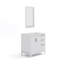 Meuble-lavabo de comptoir en marbre blanc 36 "Elizabeth de Carrara avec miroir Elizabeth-1484233017