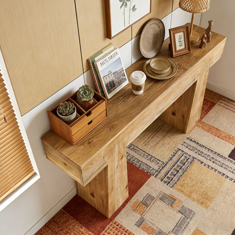Latitude Run® 63" Solid Wood Entryway Console Table | Wayfair