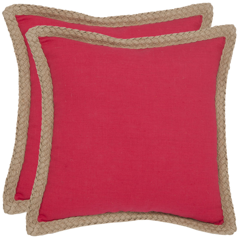 Reversible Throw Pillow, Red