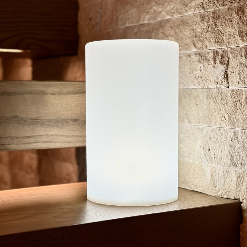 Tower Battery Powered Integrated LED Color Changing Outdoor Table Lamp, 11" H x 6" W x 6" D